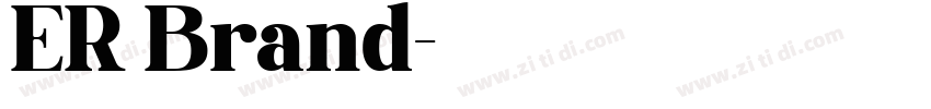 ER Brand字体转换